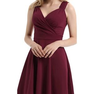 Maroon A Line Cocktail Dress (like-new)